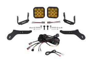 Ford Raptor LED Pod Light Kit - Front - Diode Dynamics - SS5 Bumper LED Pod with TIR optics - Sport Yellow - `17-`20 Ford Raptor LED Pod Light Kit - Front - Diode Dynamics - SS5 Bumper LED Pod with TIR optics - Sport Yellow - `17-`20